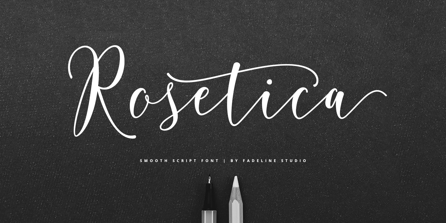 Beispiel einer Rosetica-Schriftart